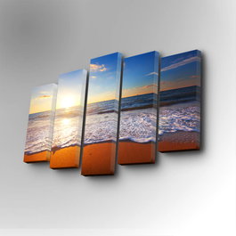 Wallity Cuadro Decorativo en Lienzo 5 Piezas 5PUC-022 Multicolor